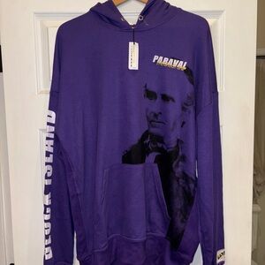 Paraval The Vacation Block Island Hoodie Men's L Purple Ghostship Streetwear NWT